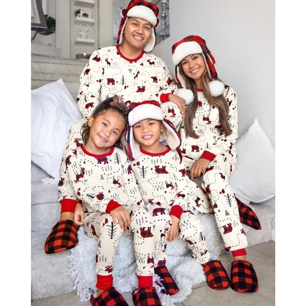 NWT! Children's Place Winter Forest Christmas Pajamas Adult Large L